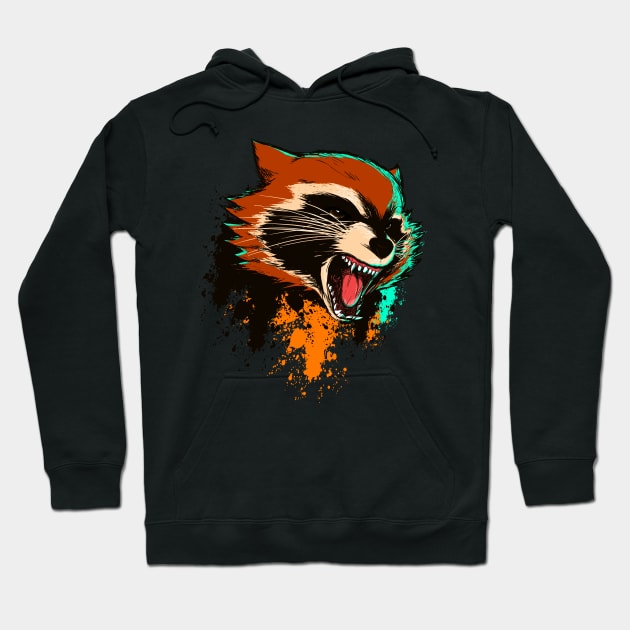 Badass Raccoon Hoodie by mankeeboi